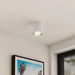 Arcchio downlight Walza, hvid, metal, Ø 9,3 cm, GU10