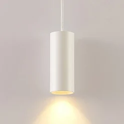 Arcchio Ejona pendellampe, højde 15 cm, hvid, aluminium