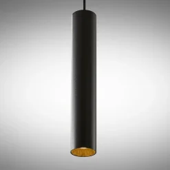 Arcchio Ejona pendellampe, højde 35 cm, sort, aluminium