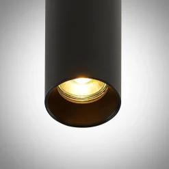 Arcchio Ejona pendellampe, højde 35 cm, sort, aluminium