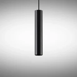 Arcchio Ejona pendellampe, højde 35 cm, sort, aluminium