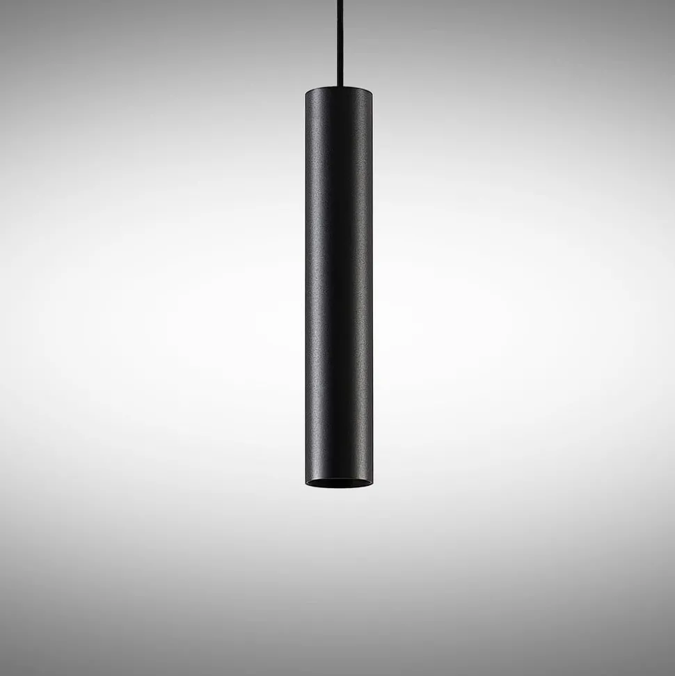 Arcchio Ejona pendellampe, højde 35 cm, sort, aluminium