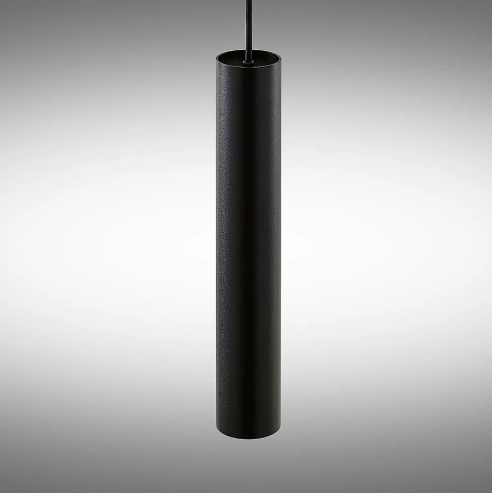 Arcchio Ejona pendellampe, højde 35 cm, sort, aluminium