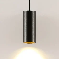 Arcchio Ejona pendellampe, højde 15 cm, sort, metal