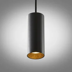 Arcchio Ejona pendellampe, højde 15 cm, sort, metal
