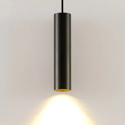 Arcchio Ejona pendellampe, højde 27 cm, sort, aluminium