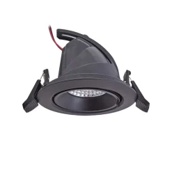 Arcchio Harcos LED-downlight, sort, Ø 11 cm, 4.000K