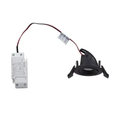 Arcchio Harcos LED-downlight, sort, Ø 8 cm, 4.000K