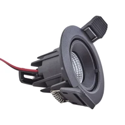 Arcchio Harcos LED-downlight, sort, Ø 8 cm, 4.000K