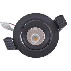 Arcchio Harcos LED-downlight, sort, Ø 8 cm, 4.000K