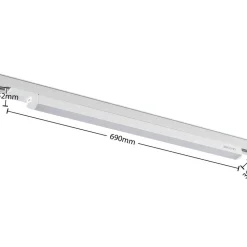 Arcchio Harlow LED-skinnelampe, hvid, 69 cm, 3.000 K