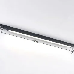 Arcchio Harlow LED-skinnelampe, sort, 109 cm, 4.000 K