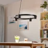 Arcchio hængelampe Brinja, sort, Ø 64 cm, 4 lyskilder, GU10