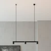 Arcchio hængelampe Brinja, sort, 90 cm, 3 lyskilder, GU10