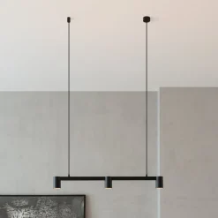 Arcchio hængelampe Brinja, sort, 90 cm, 3 lyskilder, GU10