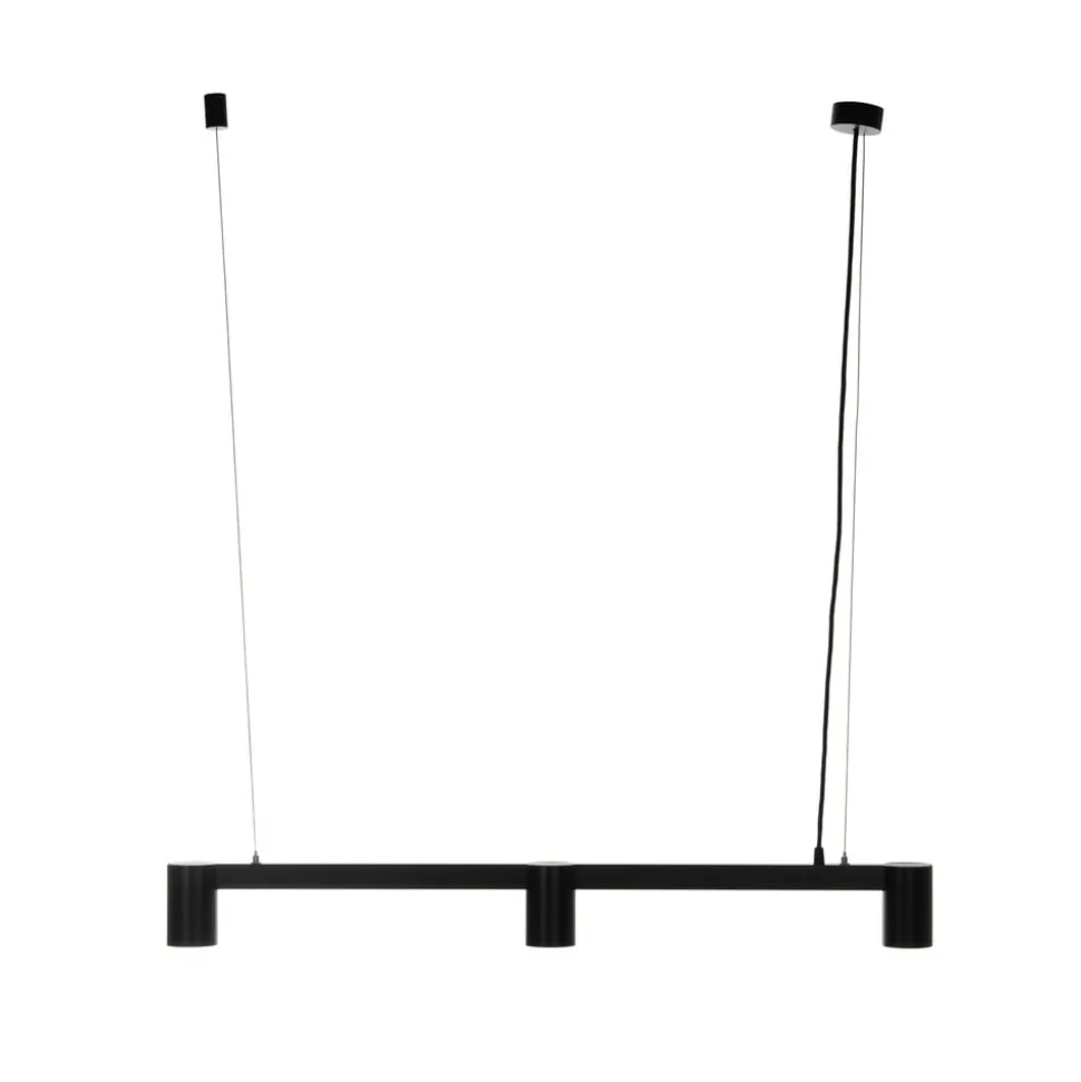 Arcchio hængelampe Brinja, sort, 90 cm, 3 lyskilder, GU10