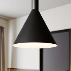 Arcchio Hængelampe Tadej, 4 lyskilder, sort-hvid, metal, E27
