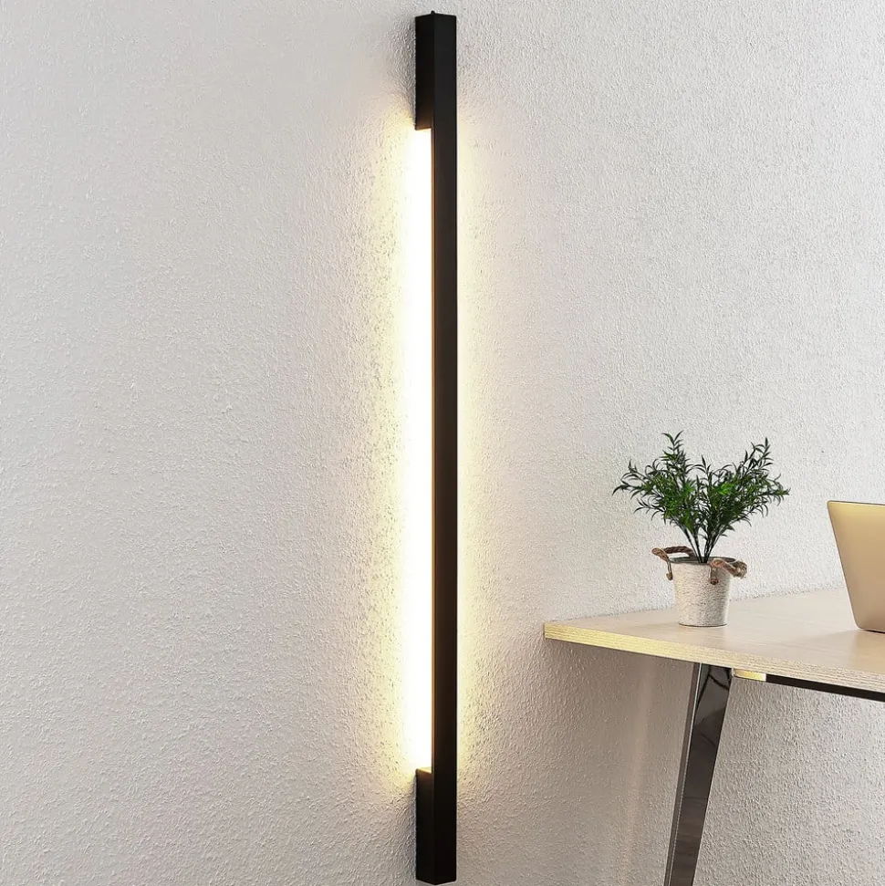 Arcchio Ivano LED-væglampe, 130 cm, sort