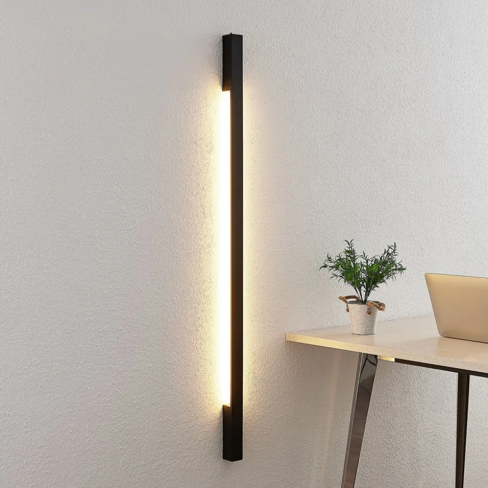 Arcchio Ivano LED-væglampe, 130 cm, sort