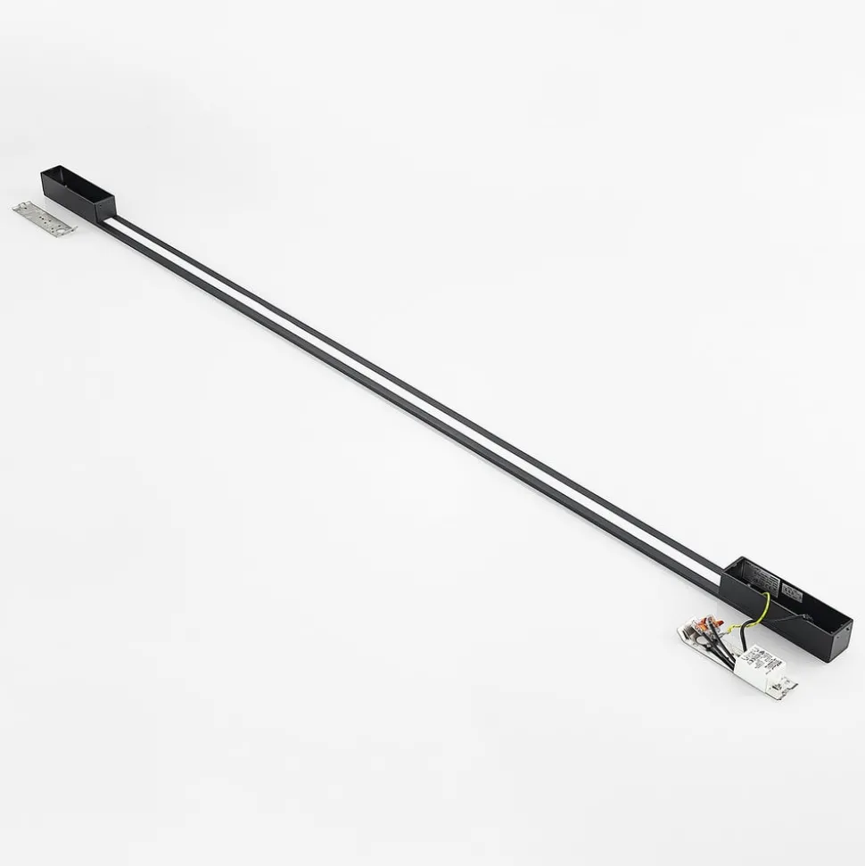 Arcchio Ivano LED-væglampe, 170 cm, sort