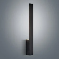 Arcchio Ivano LED-væglampe, 42,5 cm, sort, metal