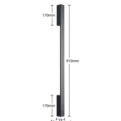 Arcchio Ivano LED-væglampe, 91 cm, sort