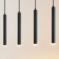 Arcchio Kammeron LED-hængelampe, sort, metal, 80 cm