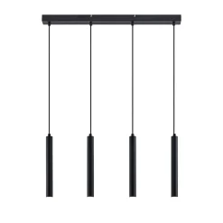 Arcchio Kammeron LED-hængelampe, sort, metal, 80 cm