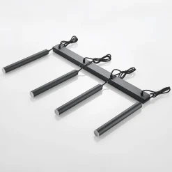 Arcchio Kammeron LED-hængelampe, sort, metal, 80 cm
