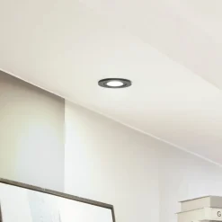 Arcchio LED-downlight Eliar rund sort CCT drejelig