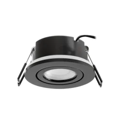 Arcchio LED-downlight Eliar rund sort CCT drejelig