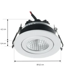 Arcchio LED-downlight Jyra, hvid, 4.000K