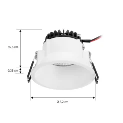 Arcchio LED-downlight Niria hvid, 3.000K