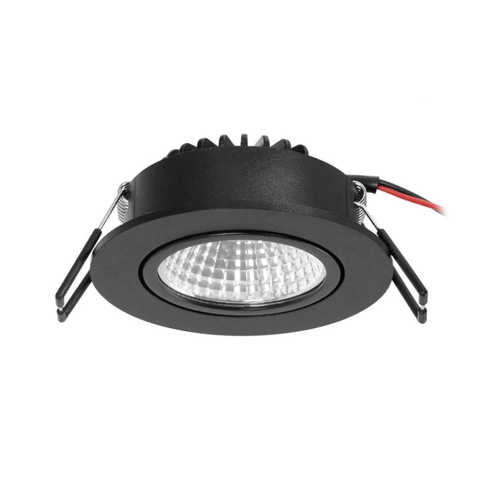 Arcchio LED-downlight Zarik sort, 3.000K