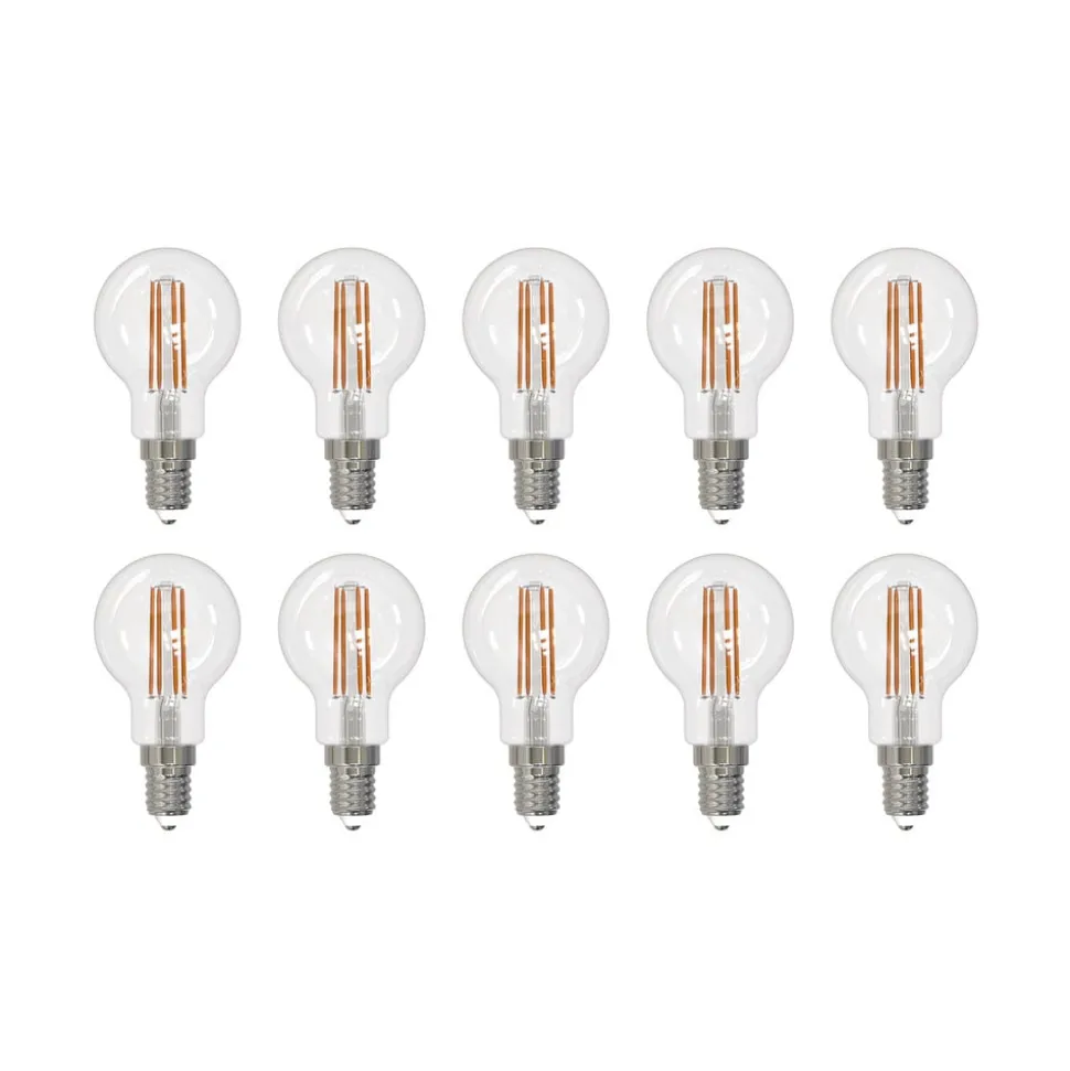Arcchio LED-filamentpære E14 G45, sæt med 10 stk, 4000 K