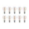 Arcchio LED-filamentpære E14 G45, sæt med 10, 3000 K