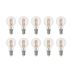 Arcchio LED-filamentpære E14 G45, sæt med 10, 3000 K