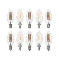 Arcchio LED-filamentpære E14 stearinlys sæt med 10, 4000 K