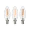 Arcchio LED-filamentpære E14 stearinlys, sæt med 3, 4000 K