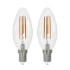 Arcchio LED-filamentpære E14 stearinlys, sæt med 2, 3000 K