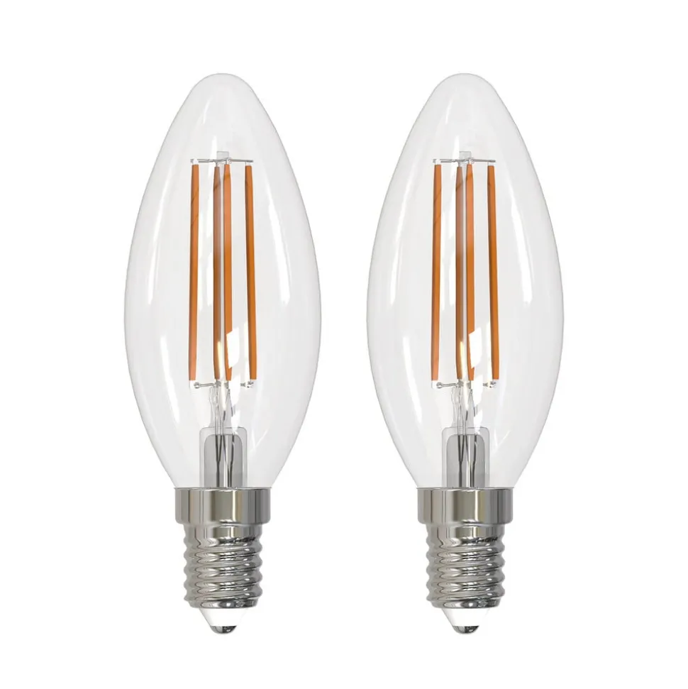Arcchio LED-filamentpære E14 stearinlys, sæt med 2, 3000 K