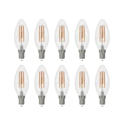 Arcchio LED-filamentpære E14 sæt med 10 stk. lys, 3000 K