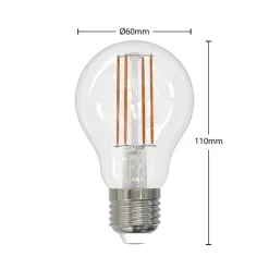 Arcchio LED-filamentpære E27 6W klar 2.700K dæmpbar