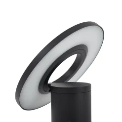 Arcchio LED-gadelampe Tovio, antracit,, Ø 24cm, sensor