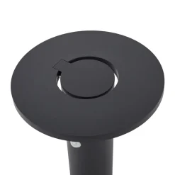 Arcchio LED-gadelampe Tovio, antracit,, Ø 24cm, sensor