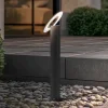 Arcchio LED-gadelampe Tovio, antracit, Ø24cm