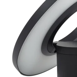 Arcchio LED-gadelampe Tovio, antracit, Ø24cm