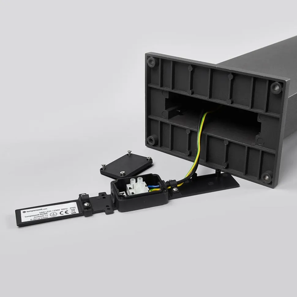 Arcchio LED-gadelampe Yolena, 100 cm, antracit, aluminium