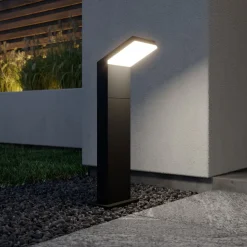 Arcchio LED-gadelampe Yolena, 60 cm, antracit, aluminium