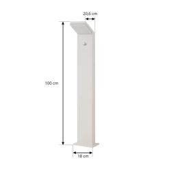 Arcchio LED-gadelampe Yolena, sensor, 100 cm, hvid, IP54